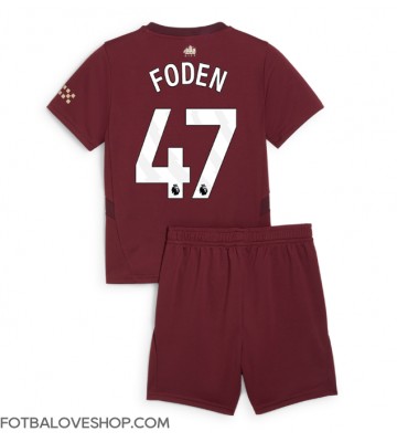 Manchester City Phil Foden #47 Dětské Alternativní Dres 2024-25 Krátký Rukáv (+ trenýrky)